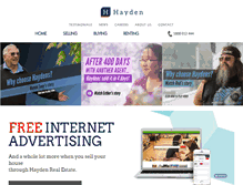Tablet Screenshot of haydens.com.au